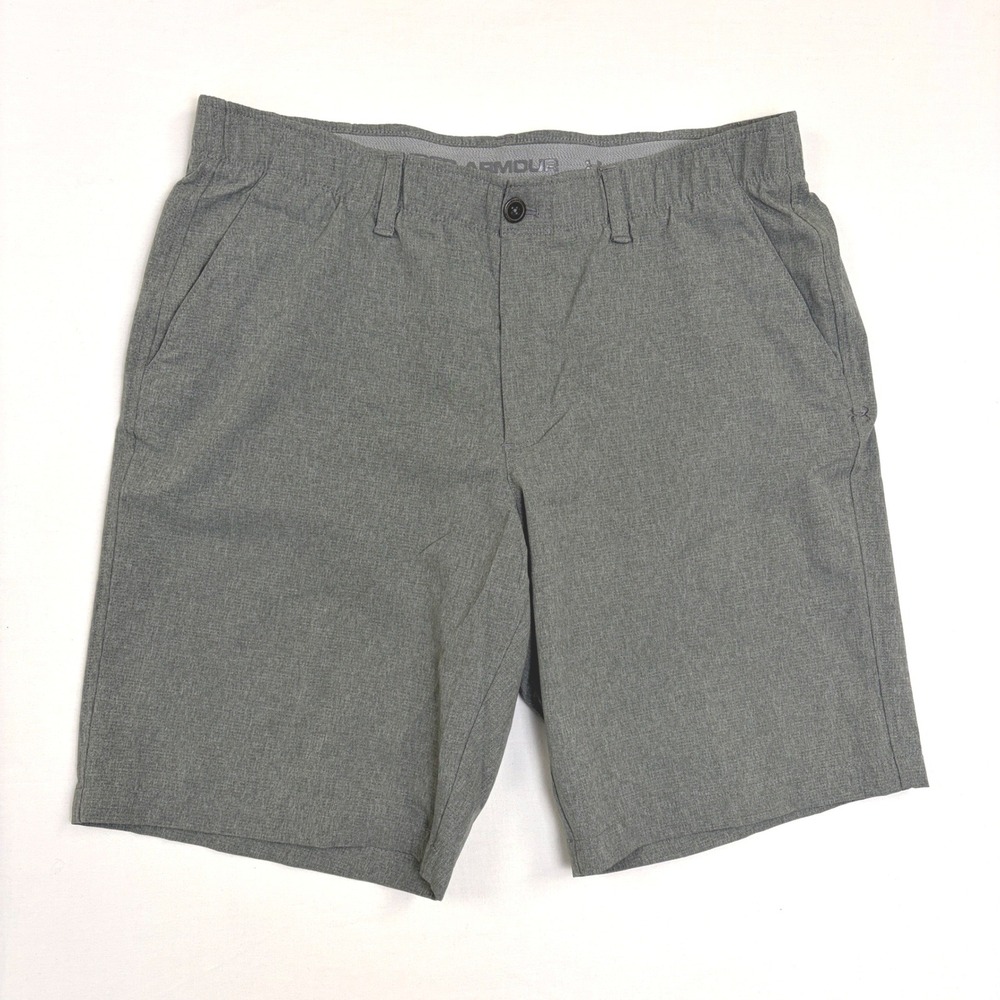Under Armour HeatGear Mens Gray Loose Fit Golf Performance Shorts Size 38 - Picture 1 of 7